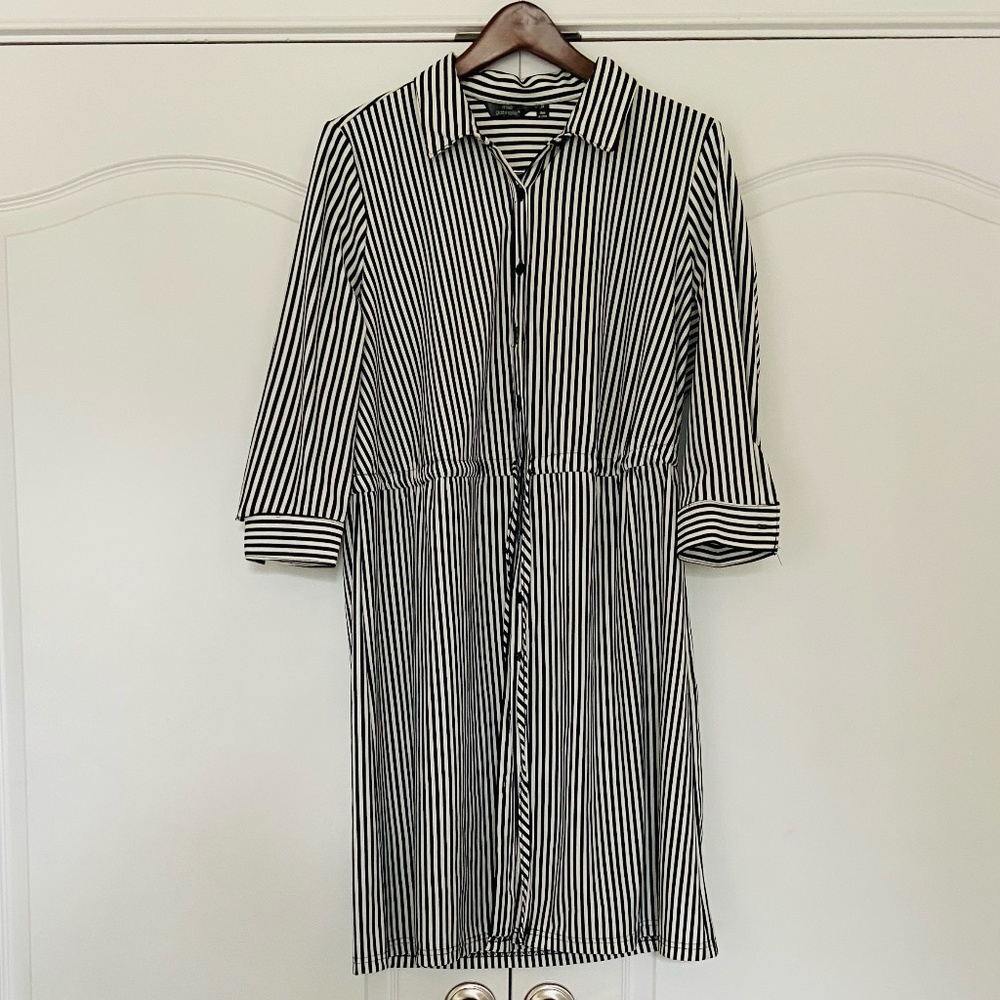 Mlle Gabrielle Striped Button-up Dress